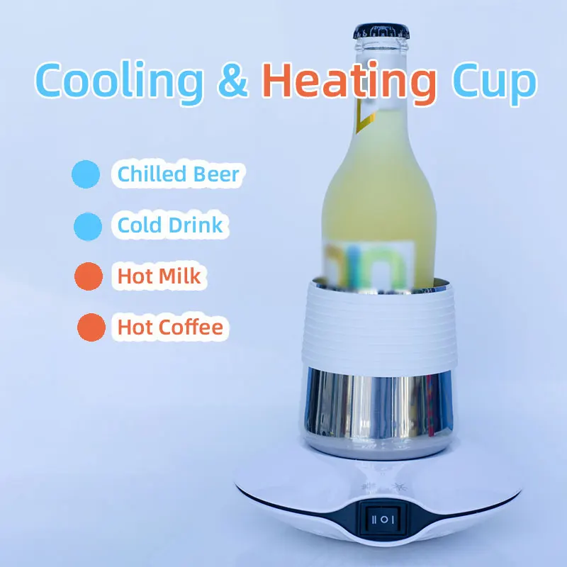 Mini Quick Cooling & Heating Cup,Beer Beverage Rapid Refrigeration,Hot Milk Coffee,Cold Drink, Home Office Dormitory 420ml