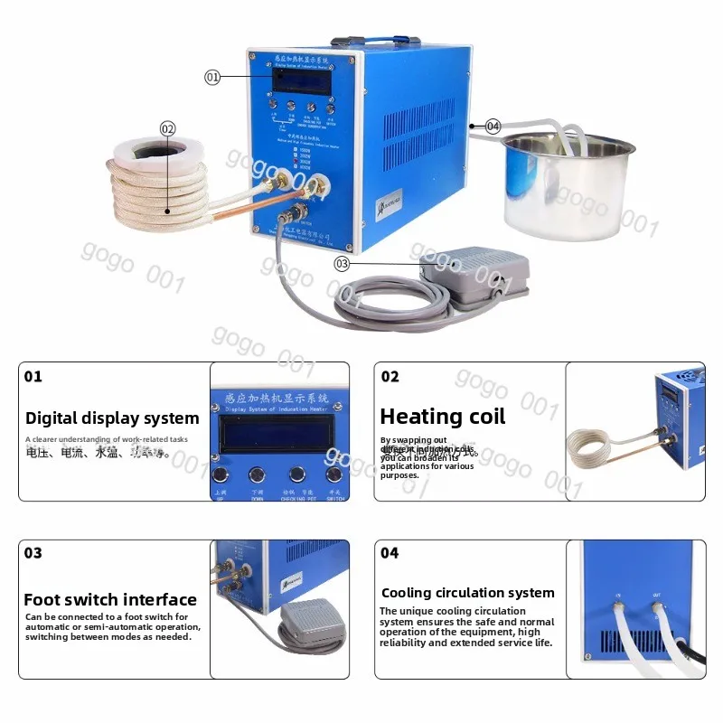 220V High Frequency Induction Heater – Small Metal Heating Machine, Electromagnetic Heating Device for DIY & Repair