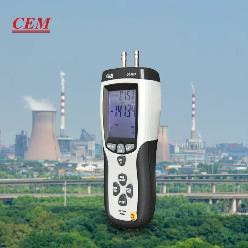고정밀 공기압 측정기 DT-8920은 주요 HVAC 부품의 공기압을 모니터링하여 실내 공기질을 개선할 수 있습니다.