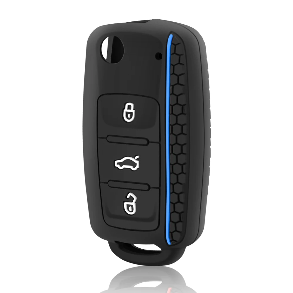 Bescherm Autosleutel shell Voor Volkswagen polo passat b5 golf 4 5 6 MK5 MK6 Eos Bora Kever TSI nieuwe Siliconen beschermhoes