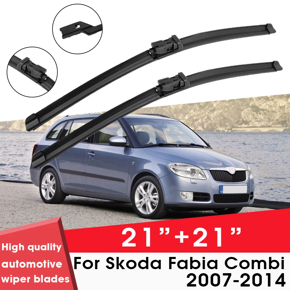 

Car Wiper Blade Blades For Skoda Fabia Combi 2007-2014 21"+21" Windshield Windscreen Clean Rubber Cars Wipers Accessories