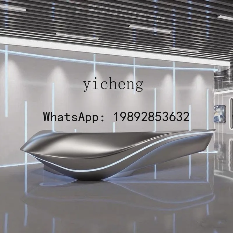 Lacquer Front Desk Company Reception Desk Cashier Desk Creative Consultation