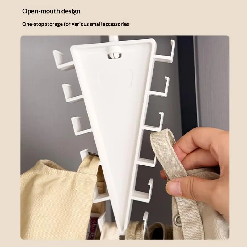Double Sided 12 Hooks Storage Rack V Shaped Baseball Cap Holder Belt Hat Scarf Organizer Hooks Wardrobe Space Saving Rack
