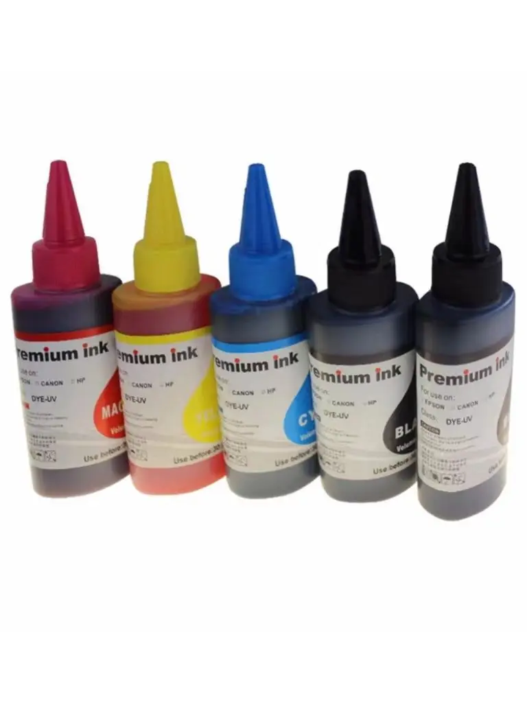 Refillable Dye Ink Kit Replacement Compatible for Hp GT51 GT52  GT5810 5810 Deskjet Printer Ink 100ML/Bottle