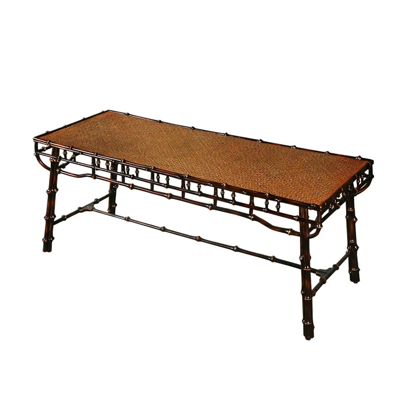 

Light luxury handmade bamboo bamboo furniture long tea table wabi