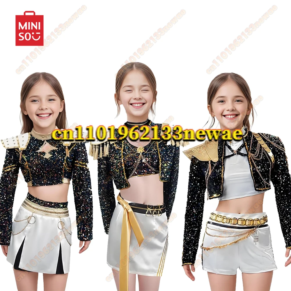 Детский костюм Kpop Demon Hunters Rumi для косплея, парик, пальто, жилет, брюки Huntrix для девочек, одежда, группа идолов, карнавальный костюм на Хэллоуин, новый