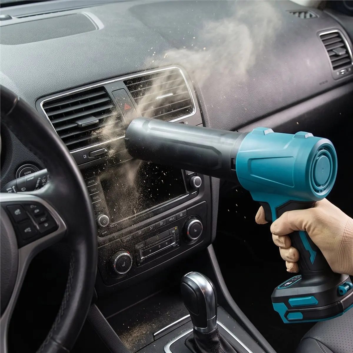 HGHO Brushless 3000W Electric Turbo Blowers Jet Fan 400M/S Violent Car Dryer Dust Blowing Tool for 18V Battery