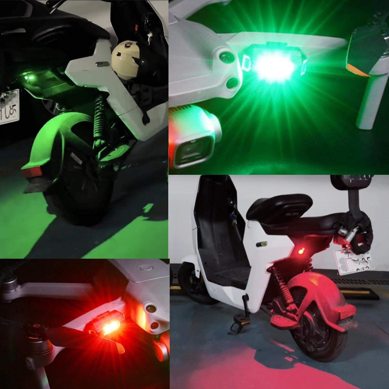 4pcs 7 Colors LED Strobe Lights, High Brightness Waterproof USB Charging Anti Collision Flashing Light for Car Motorcycle Bike