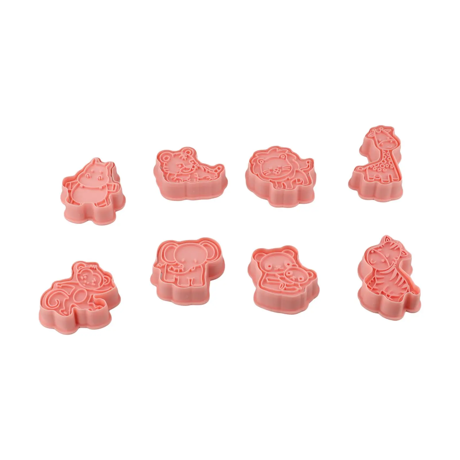 3D Pressable Cutters Animal Cookie Cutters Baking Parties Compact Design Engaging Treats Idealized Size For Cookie Dough