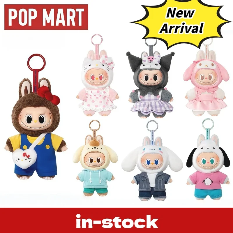 

Pop Mart The Monsters X Sanrio Characters Vinyl Plush Pendant Blind Box Collectible Cartoon Figure Desktop Decor For Toy Fans
