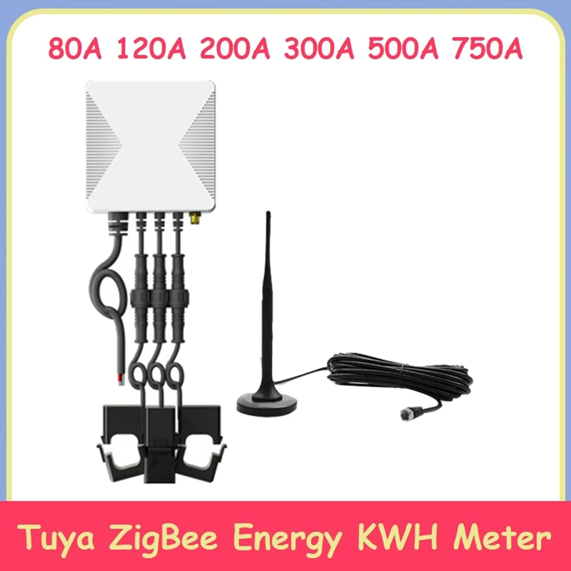 Tuya Zigbee 3 Phase Energy KWH Meter Power Clamp Current Transformer App Monitor