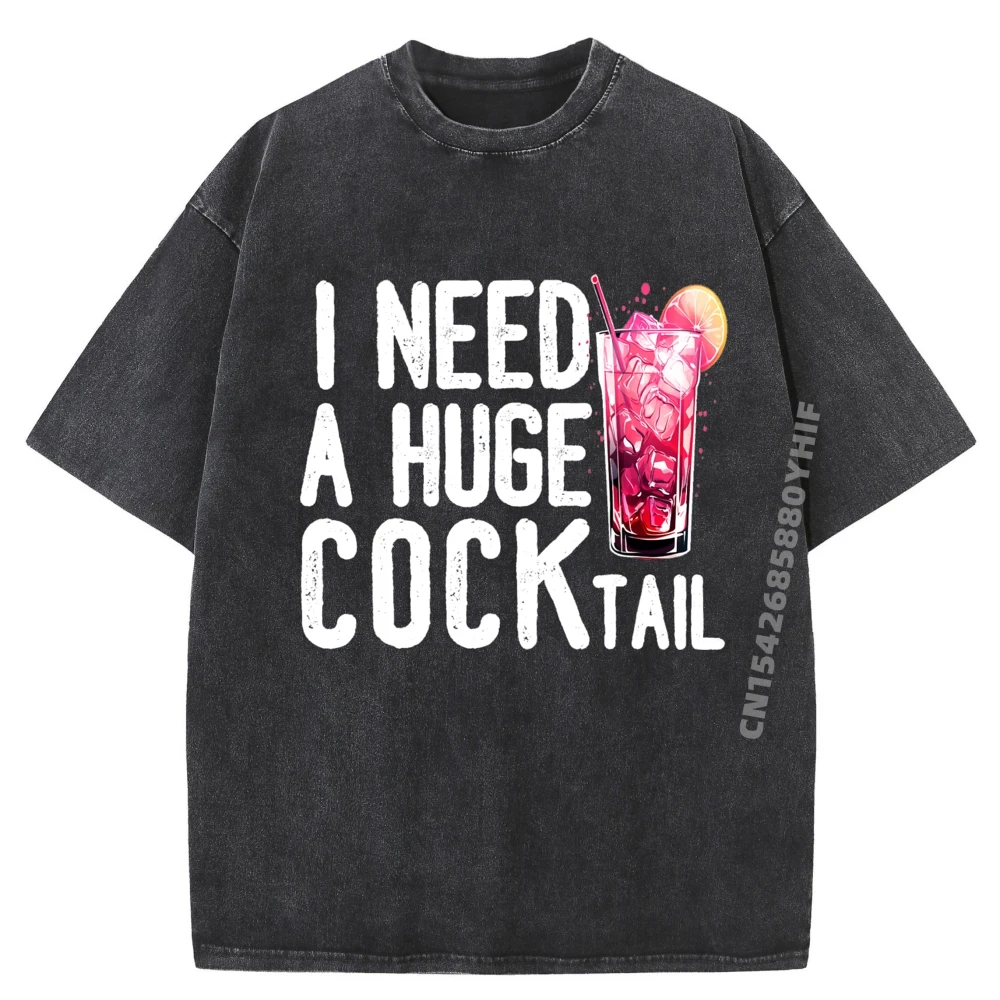 

Новейшие футболки с принтом «Я нужна огромная коктейльная свободная уличная рубашка с рисунком», мужские топы, футболки, удобная стираная футболка