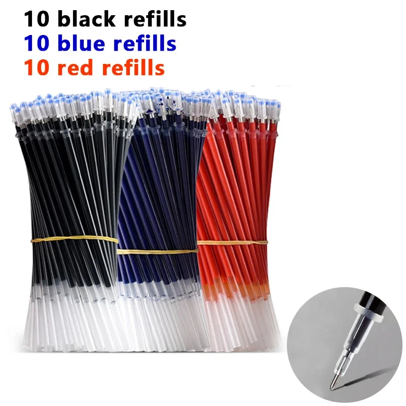 Frosted Gel Neutral Pen Set Black Blue Red Filled Gel Pen Cartridge 0.5mm School And Office Supplies Stationery Accessories Stat