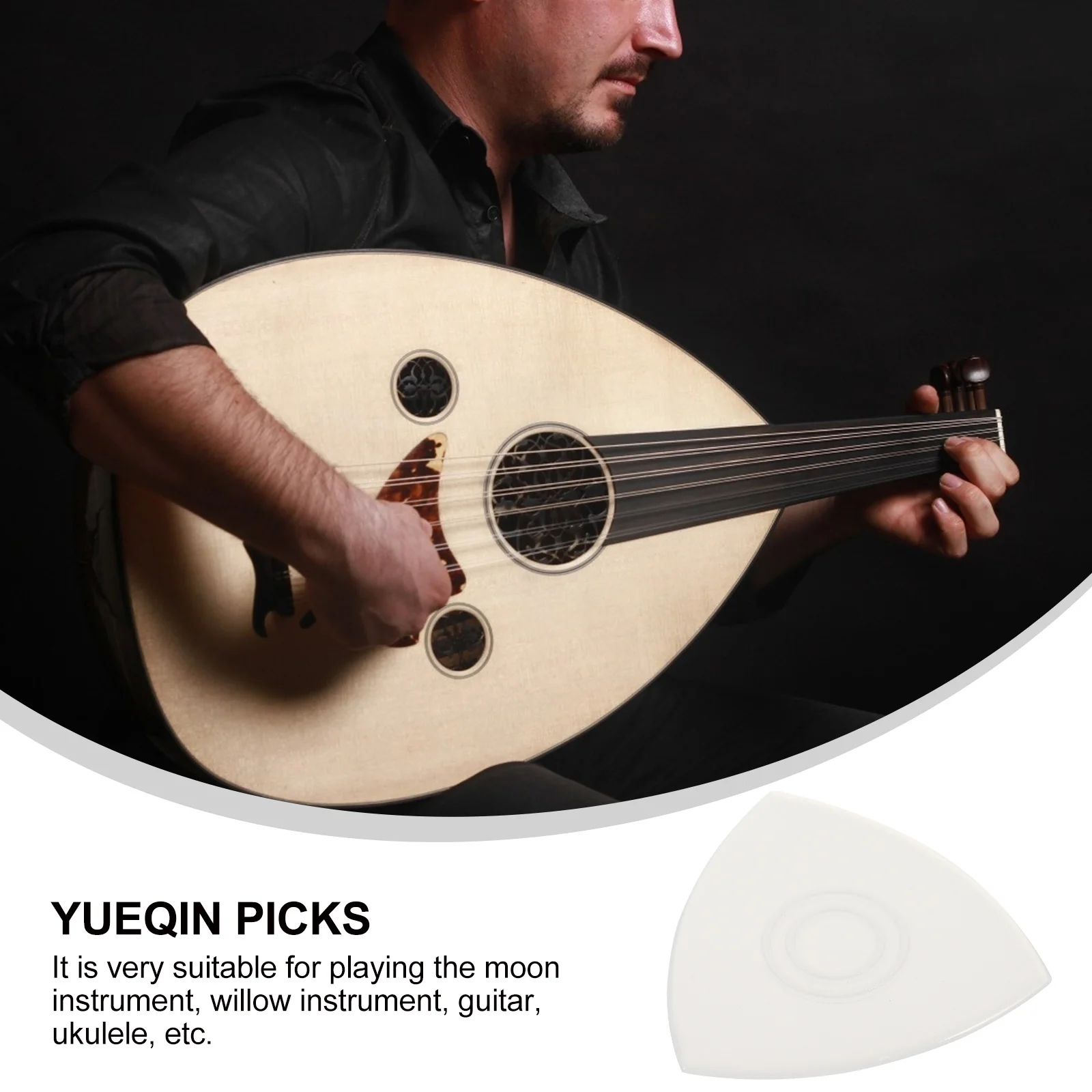 

12Pcs Non-Slip Guitar Picks Comfortable Classic Shape Suitable for Yueqin Liuqin Ukulele Guitar Playing Accessories