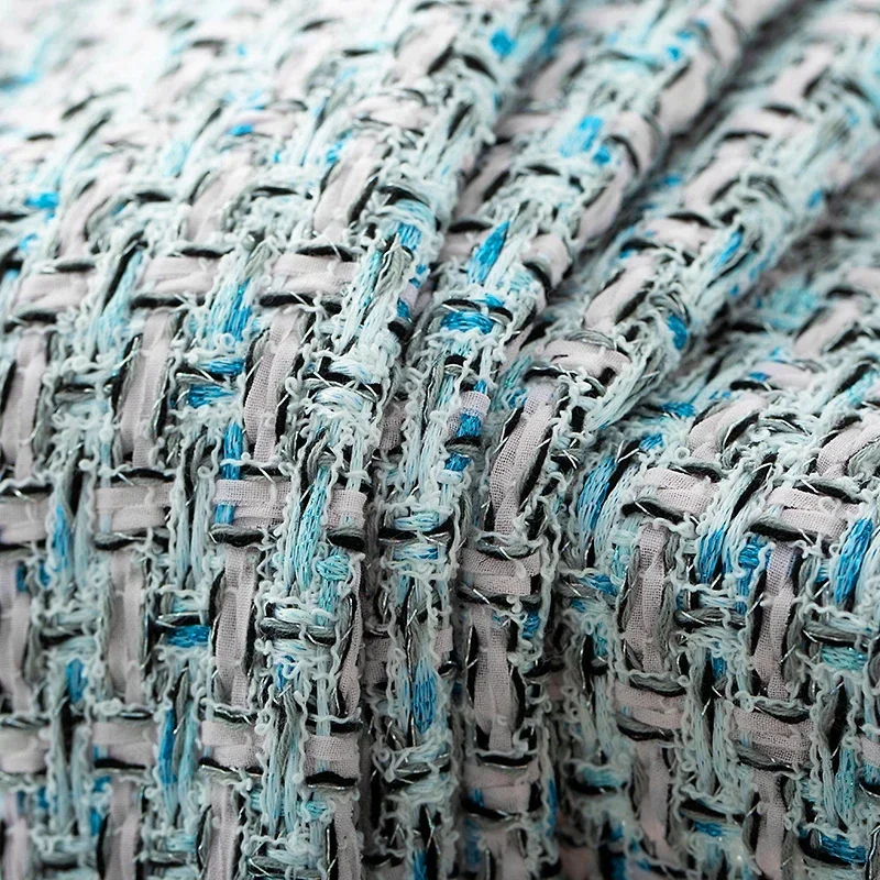 

Redraspberry Италия Синий Розовый Твидовый Ткани Материал одежды Осенняя женская куртка Пальто Швейная ткань портной Текстиль Бесплатная доставка