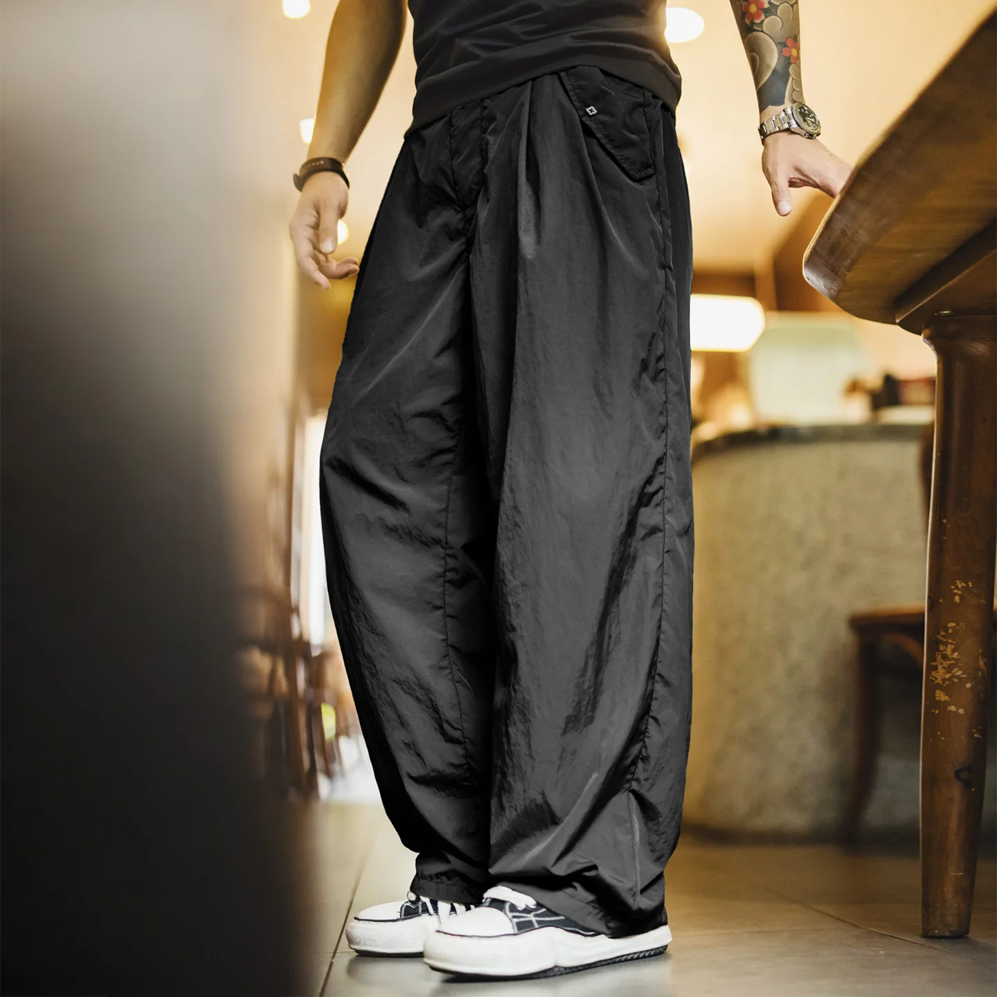 MADEN Paratrooper Cargo Pants Men Mountain Gorpcore Lightweight Taslon Straight Leg Utility Tech Outdoor Fall Mens Trousers