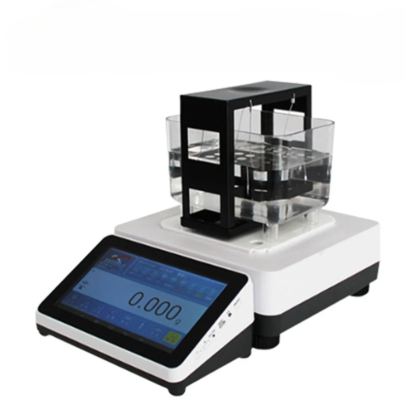Electronic solid density meter, 1/1000 liquid specific gravity meter, particle floating body XFMD-3205A wireless touch screen