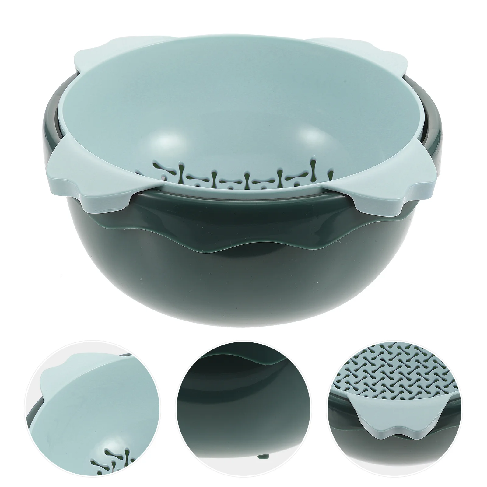 

1Pcs Double-Layer Drain Basket PP Fruit Vegetable Drying Storage No Peculiar Smell Safe Long Service Life