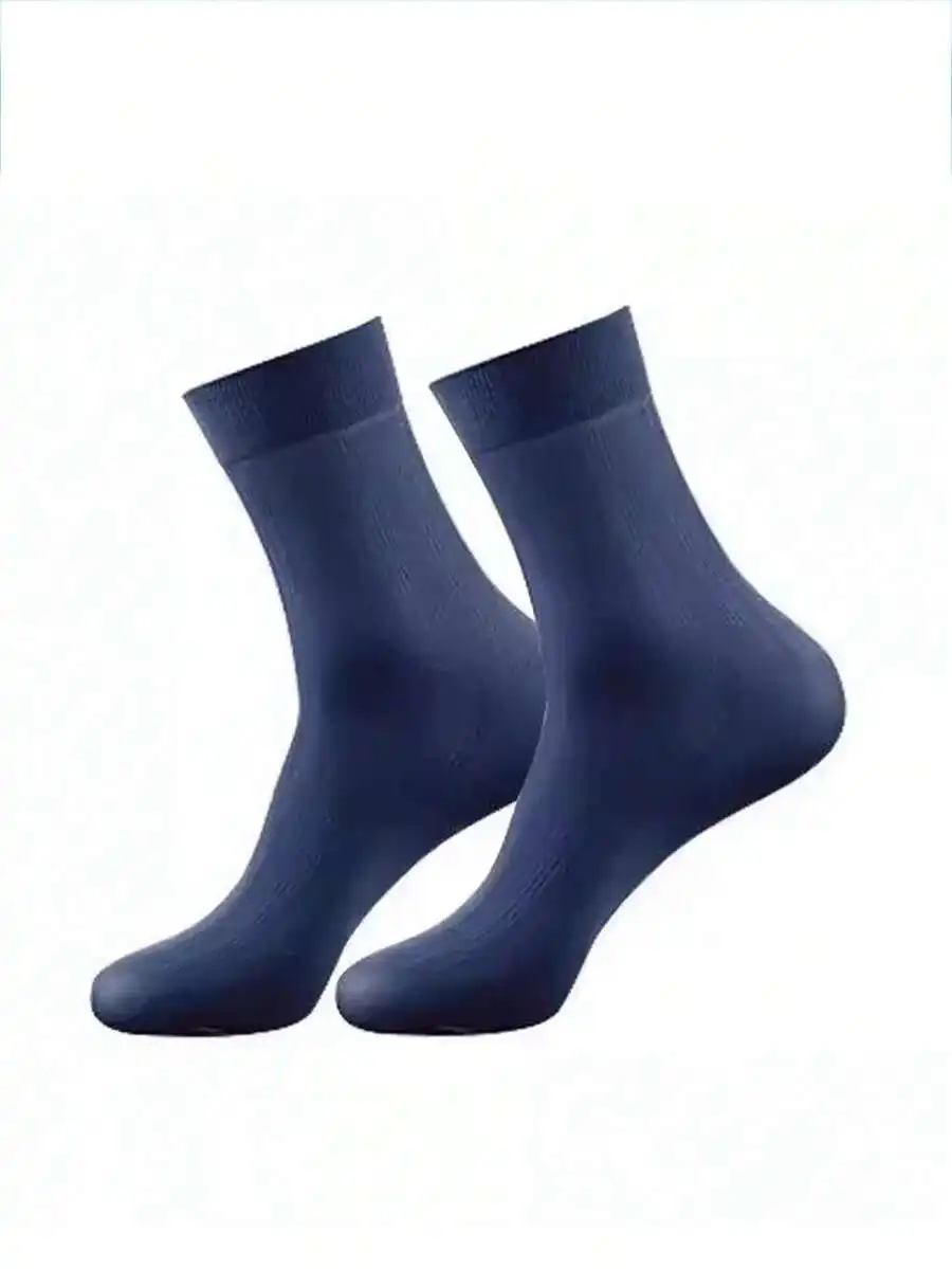 

Mens Silk Socks Anti-Odor Breathable Thin Mid-Calf Business Summer Socks