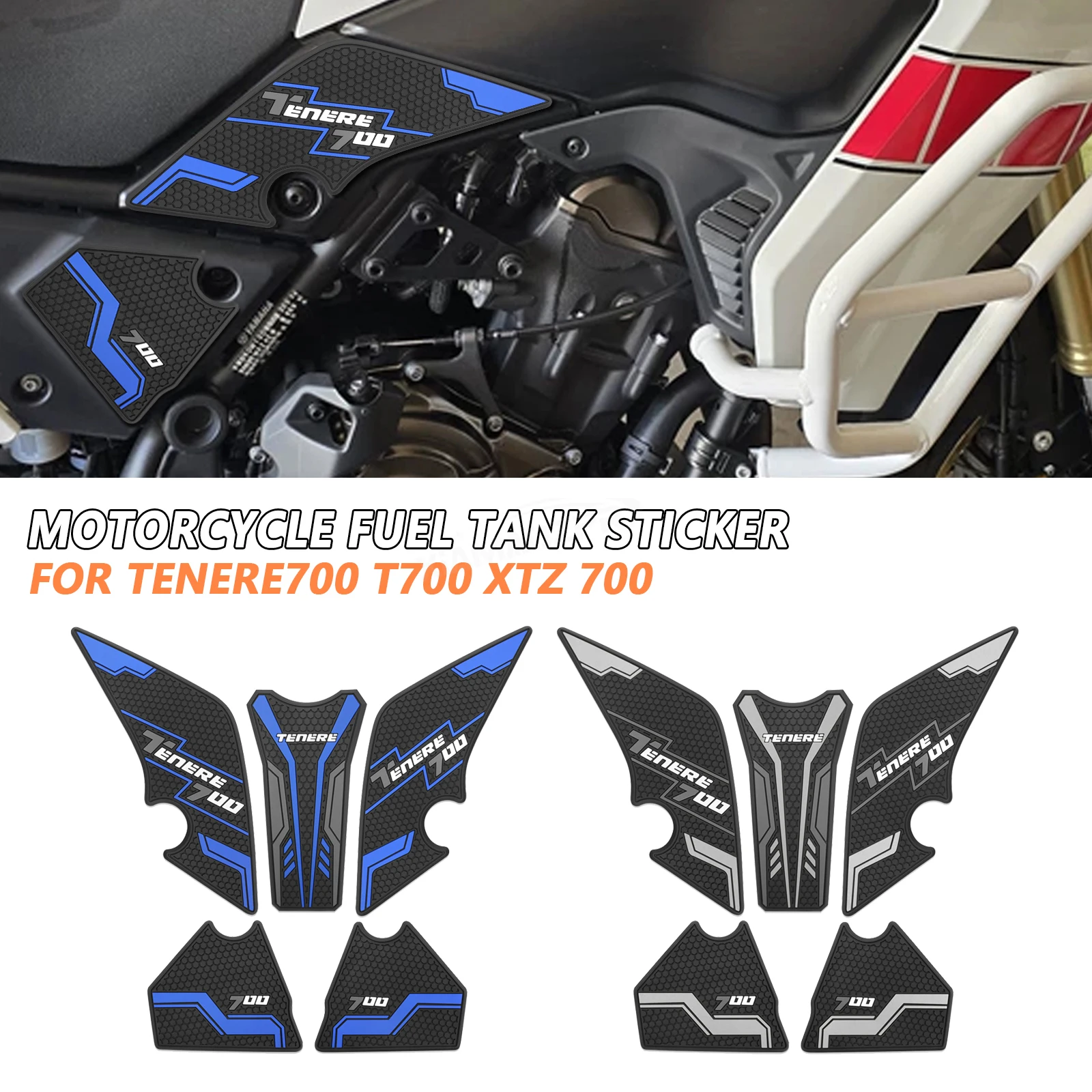 

New Motorcycle Fuel Tank Sticker Decal Fit For YAMAHA Tenere 700 Rally 2019-2023 2022 T700 XTZ 700 T 700 non slip Tank Pad