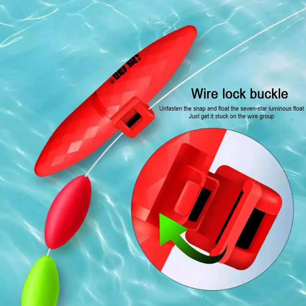 

Electronic Luminous Seven-star Beans Floats Highly Sensitive Day Night Fishing Floats for River Pond Lake Sea F9Z5