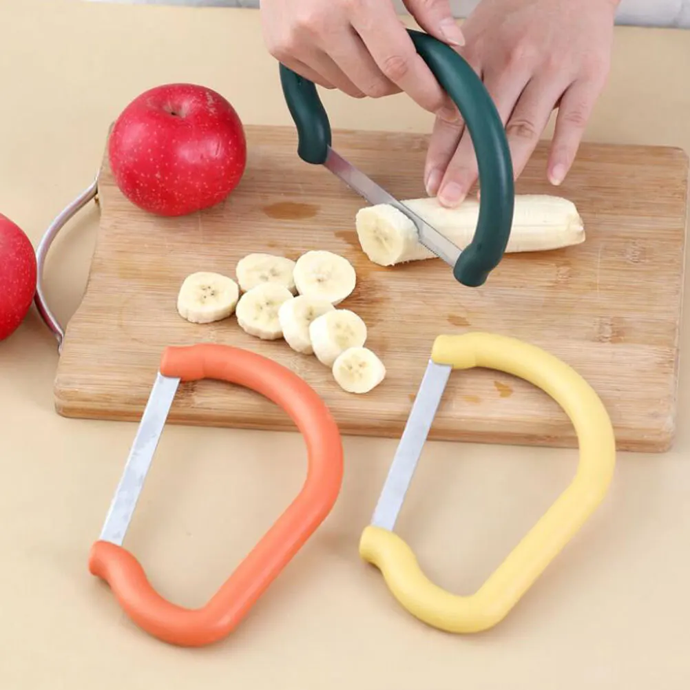 

3Pcs Banana Slicer Manual Vegetable Slicing Tool Multifunctional Kitchen Cutter Fruit Potato Cucumber Carrot Food Slicer