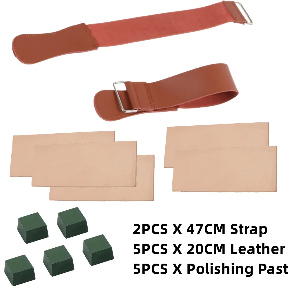 1/2/3/4/5PCS Leather knifeboard polishing sharpener stone Leather Sharpening Plate Strap Honing Strop Compound Grinding Knife