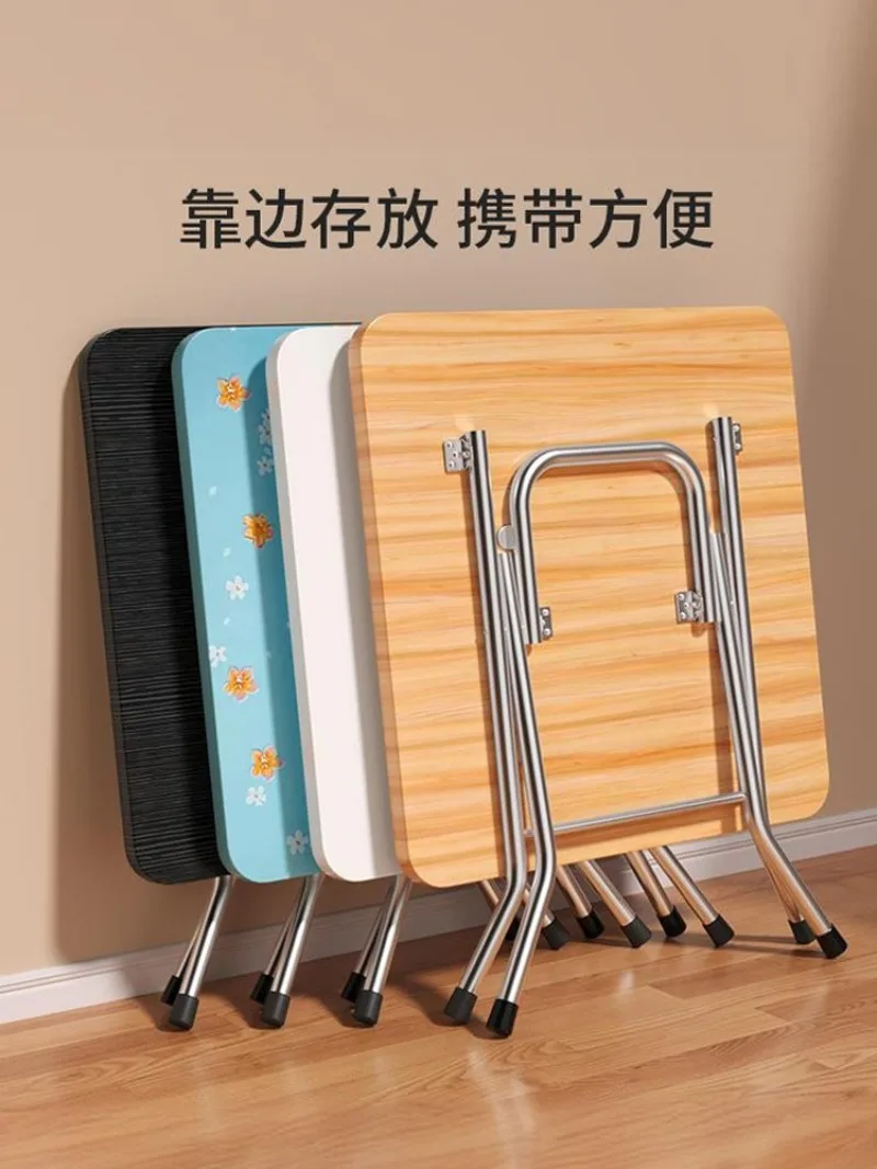 

Folding household small apartment dining simple dinin small outdoor portable stall eating square round table