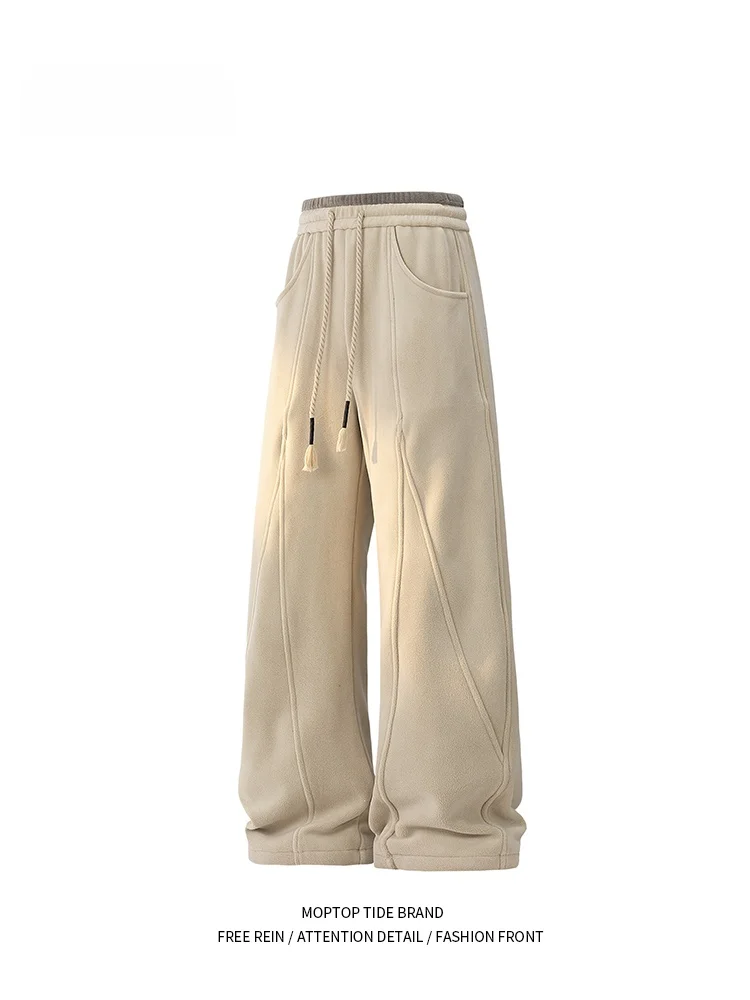 

Мужские утепленные брюки MMOPTOP с флисовой подкладкой, прямого кроя, повседневные, зимние, теплые, двусторонние, Orlite, для пар, повседневная одежда