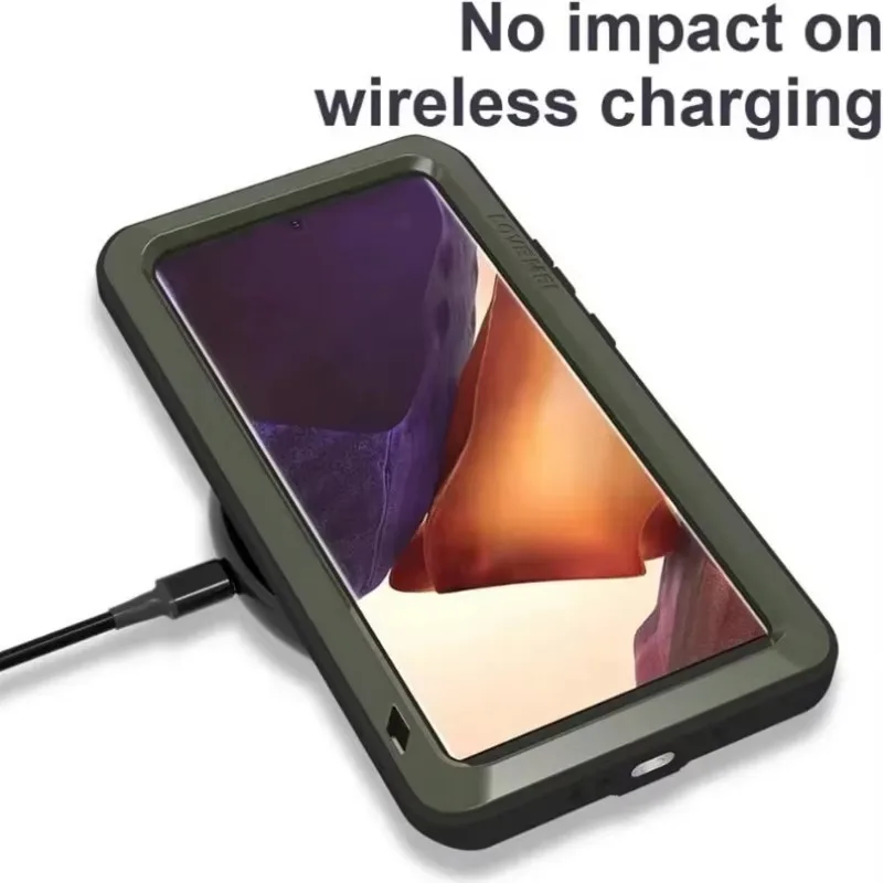 حافظة من السيليكون المعدني شديد التحمل لهاتف سامسونج جالاكسي S24 S23 S22 S21 Plus Note 20 Ultra غطاء قوي مقاوم للصدمات #5