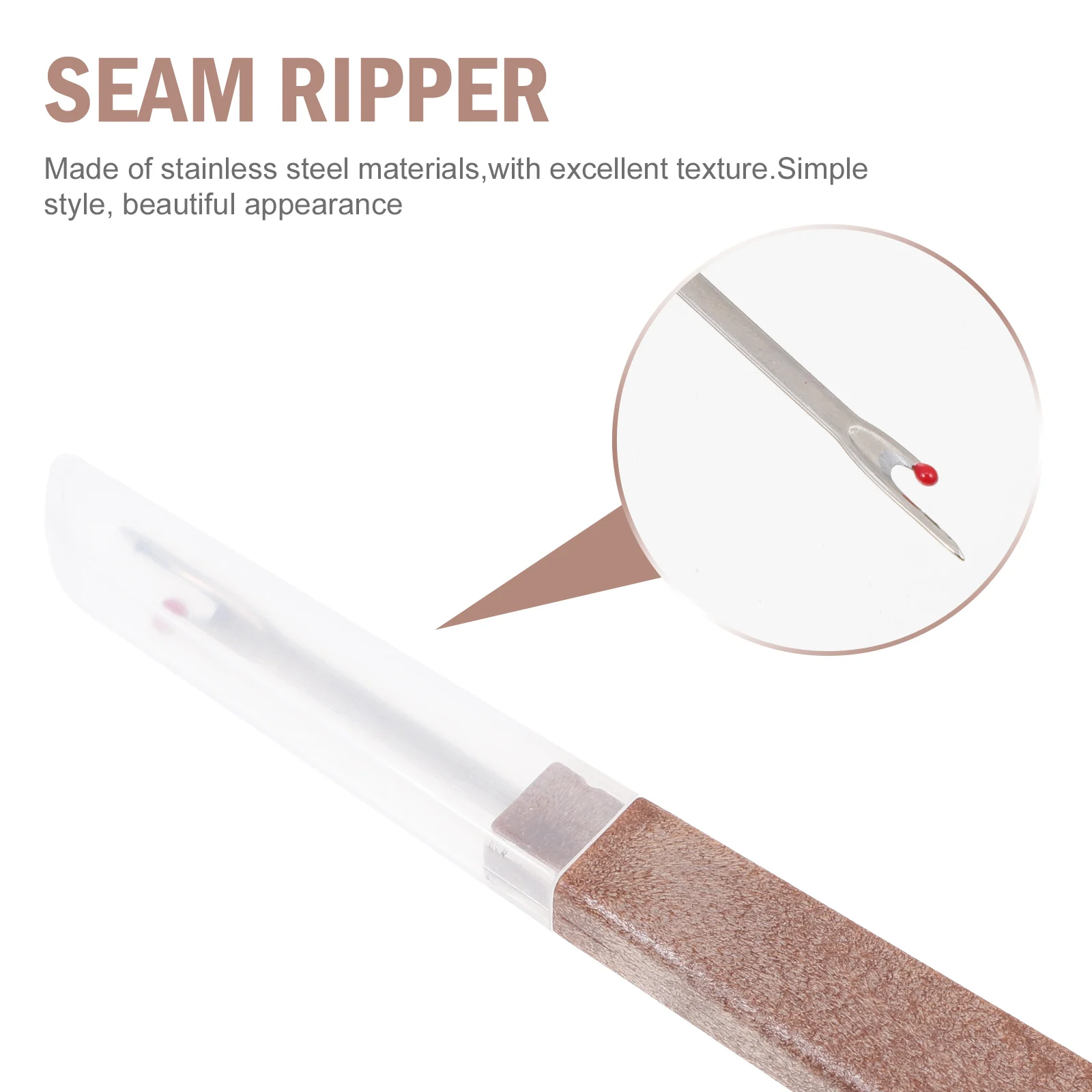 

Seam Ripper Thread Cutter Stitch Unpicker Wooden Plastic Safe Durable Ergonomic Sewing Tool Beautiful Appearance Easy Storage