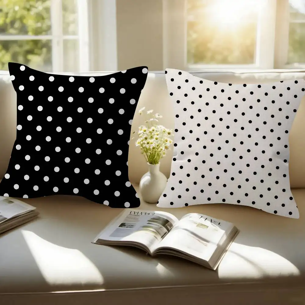 Fashion Polka Dot Figure  Pillow Cover Design cushion Cover decor Holiday Decorati