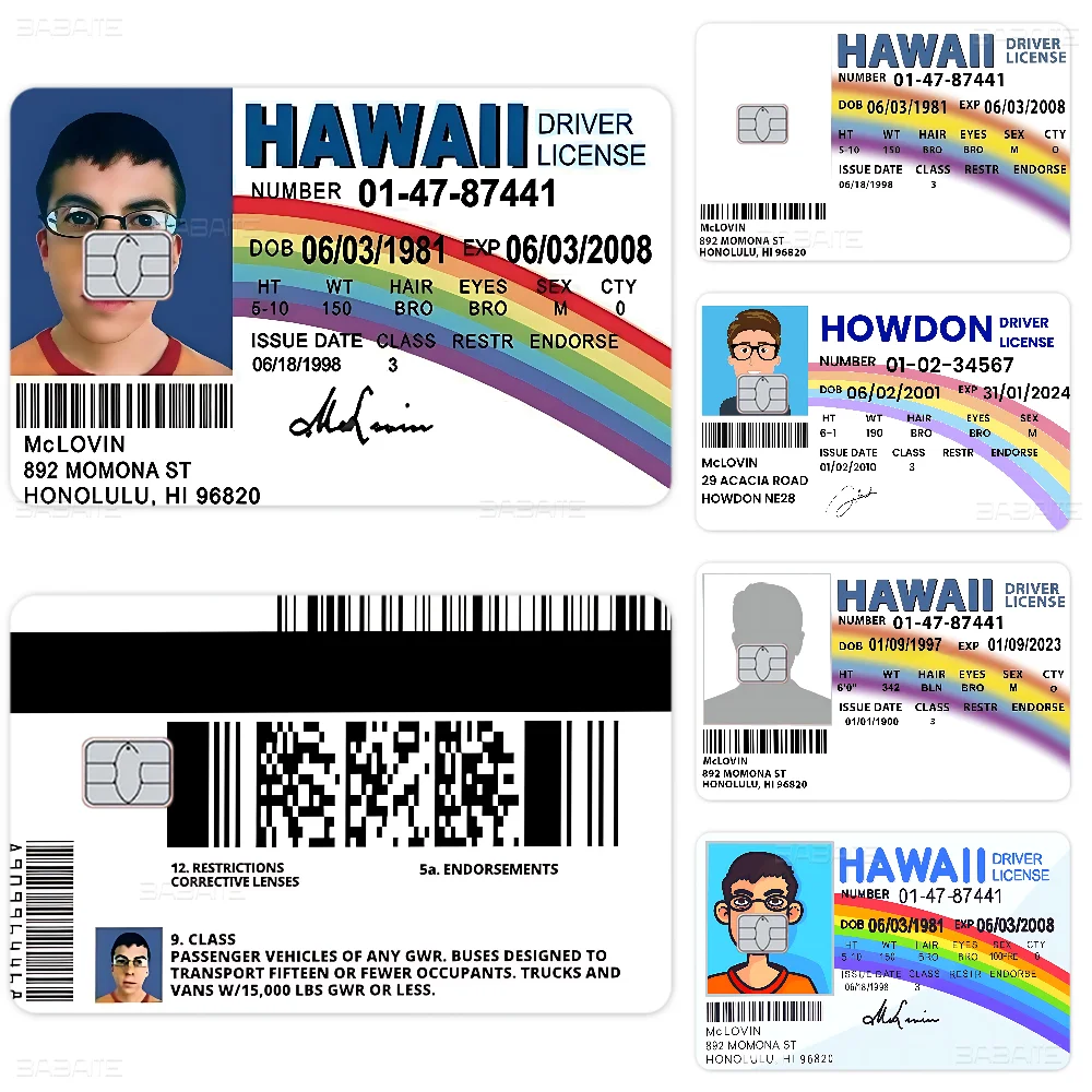 McLovin Card: La Mejor Tarjeta de Identidad Personalizada con Estilo Superbad para Amantes del Humor y la Cultura Pop