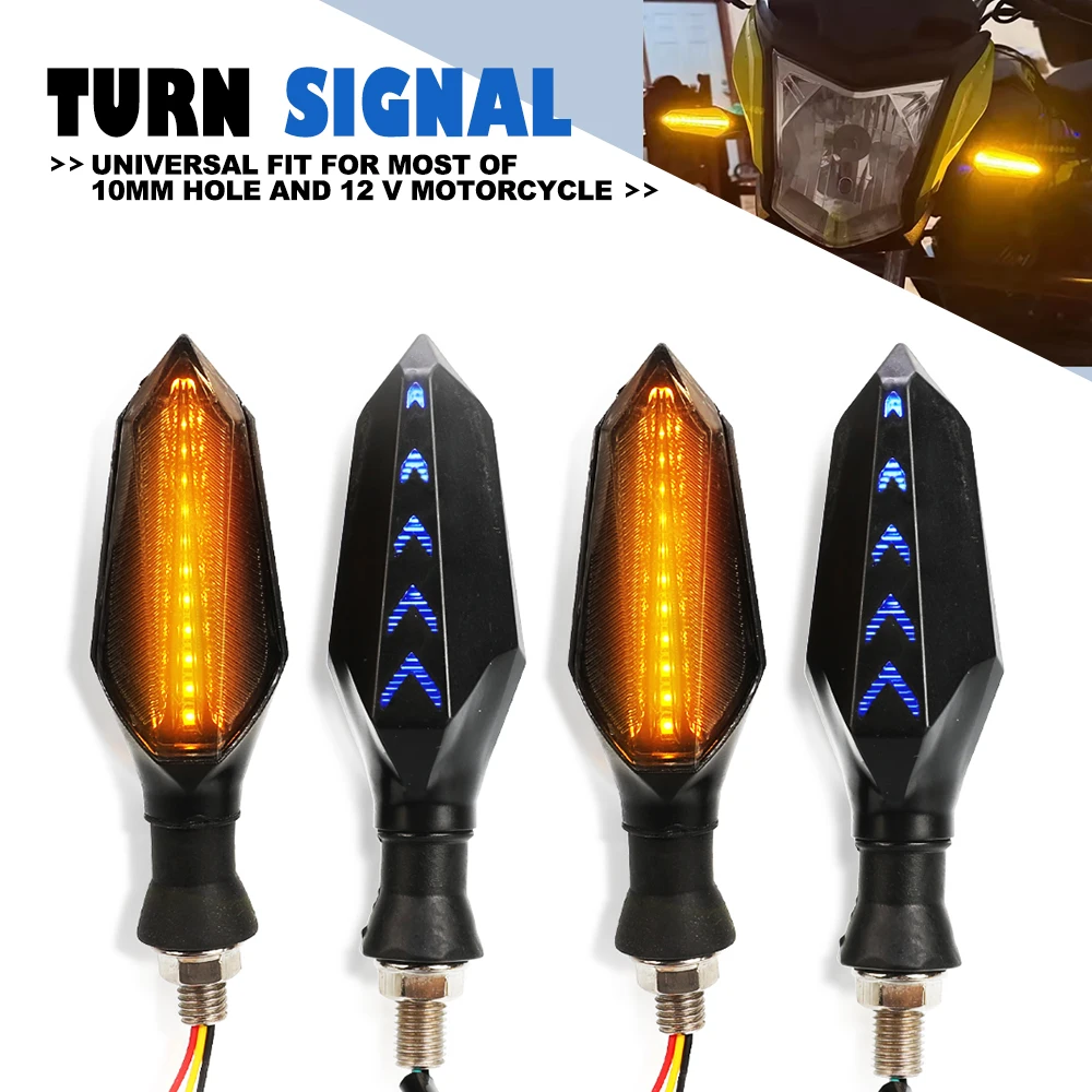 

For YAMAHA YZF-R1 YZF R3 FZ1 FZ6 YZF R125 1998-2023 2024 Universal 12V Motorcycle Blinker Indicator Lights LED Turn Signal Lamp