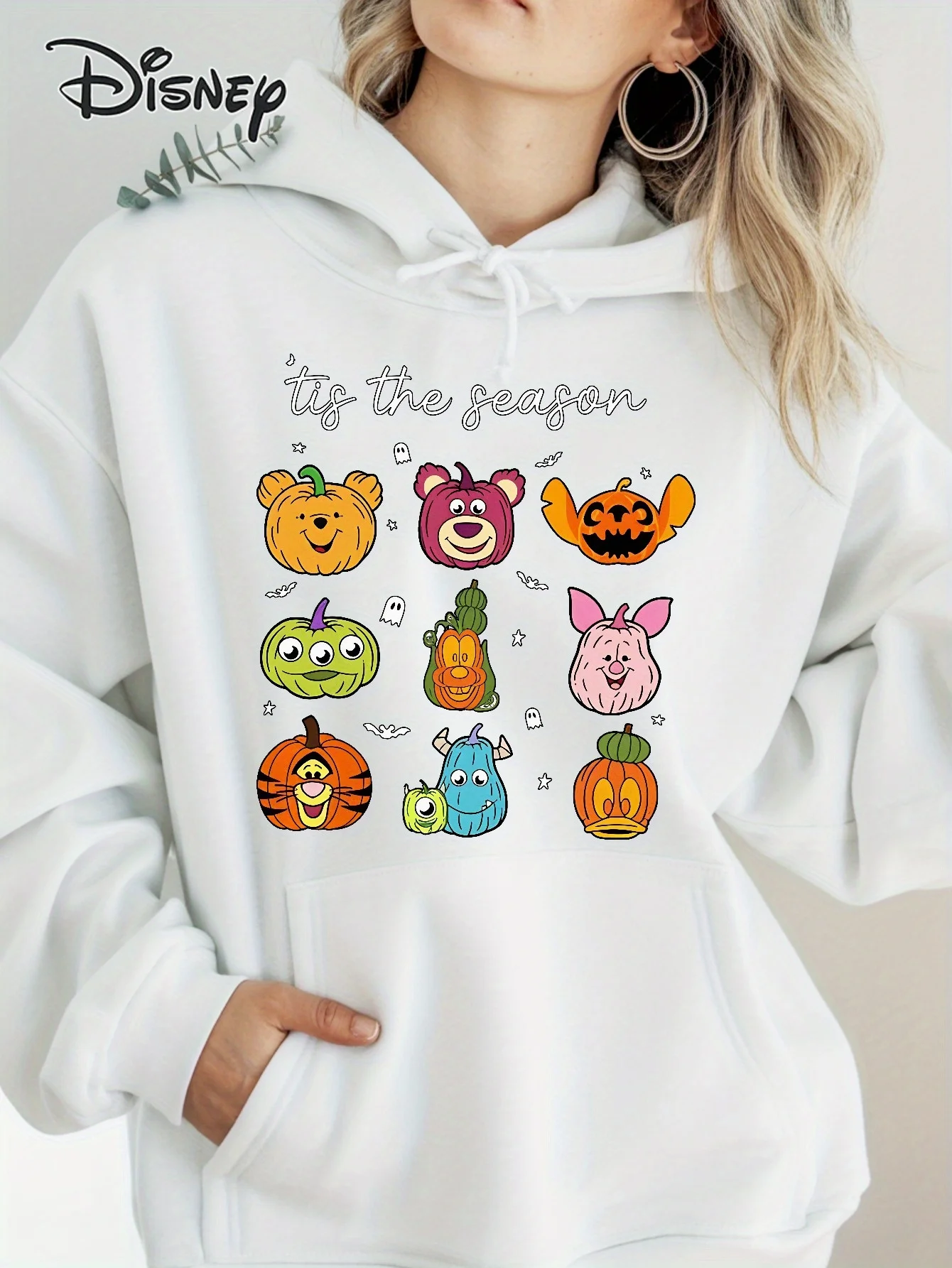 Disney Halloween thème motif femmes à capuche automne hiver décontracté unisexe pull sweat vêtements à capuche Streetwear surdimensionné