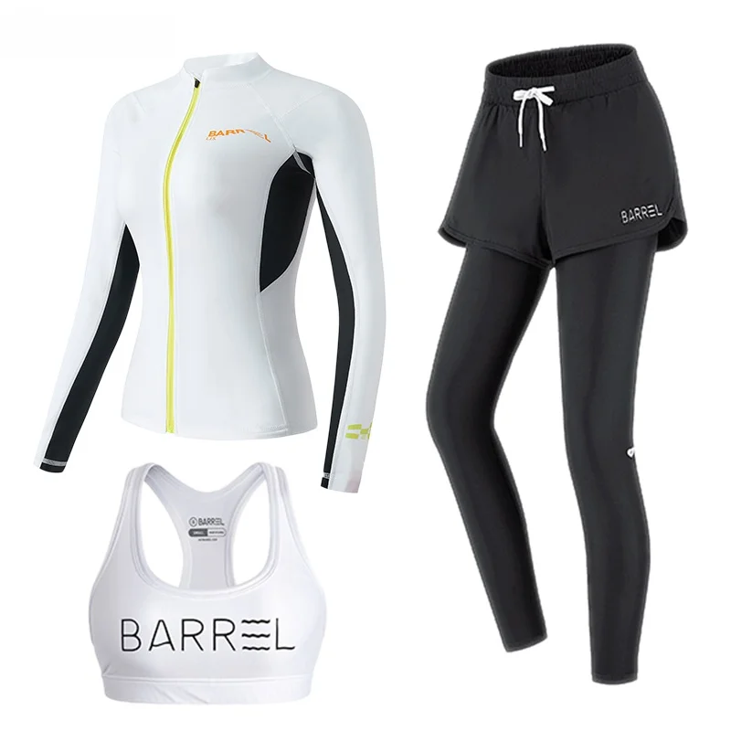 

New Surfing Diving Suit Women's Slim Long Sve Long Pants Qui Dry Conservatism Snorkeling Swimming Costume UV Protection