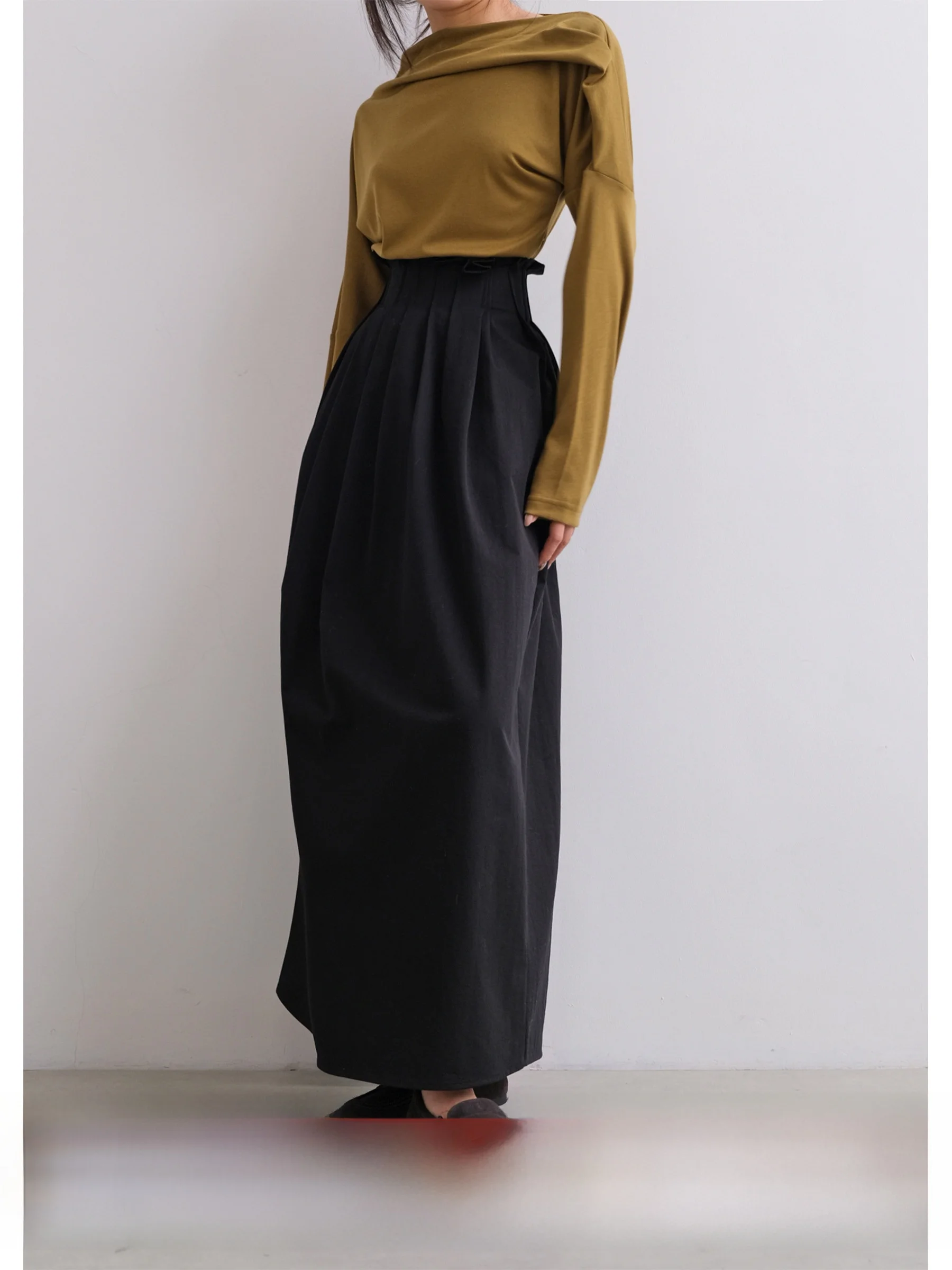 

Юбка женская средней длины VG Corridor Heavy Industry Design, плиссированная, с декором в виде бутонов цветов, с завышенной талией, из хлопка