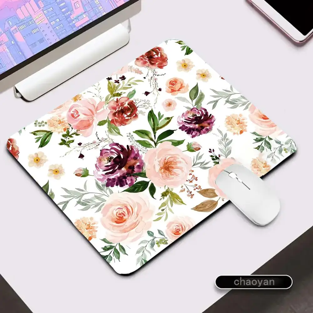 Flowers pattern  Mouse Pad Gaming Mouse Pad XS Small Mousepad For PC Gamer Desktop Decoration Office Mouse Mat Deskmat Rug