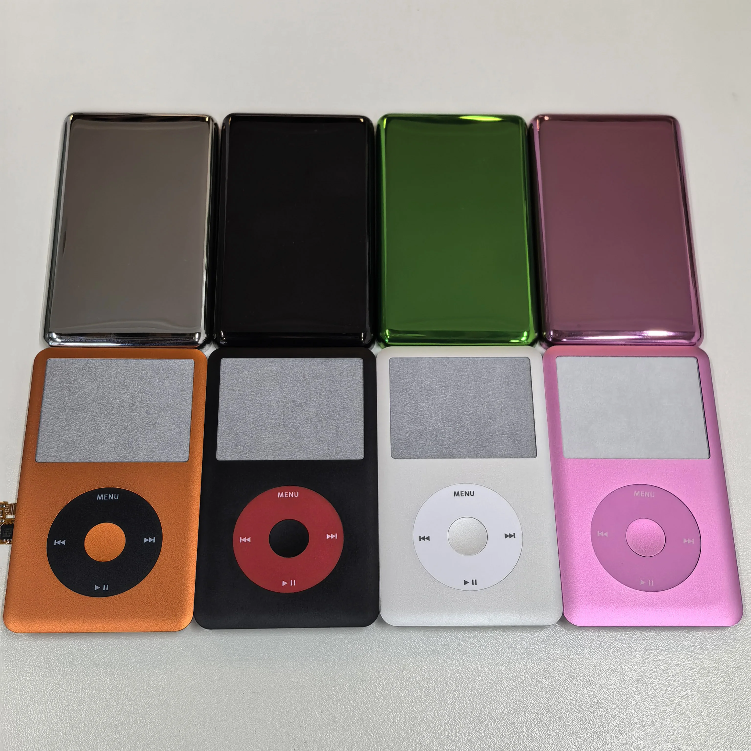 Сменный металлический корпус (передняя и задняя панели) для iPod Classic 6-го и 7-го поколений A1238, лицевая панель + задняя панель с колесиком управления 80-160 ГБ