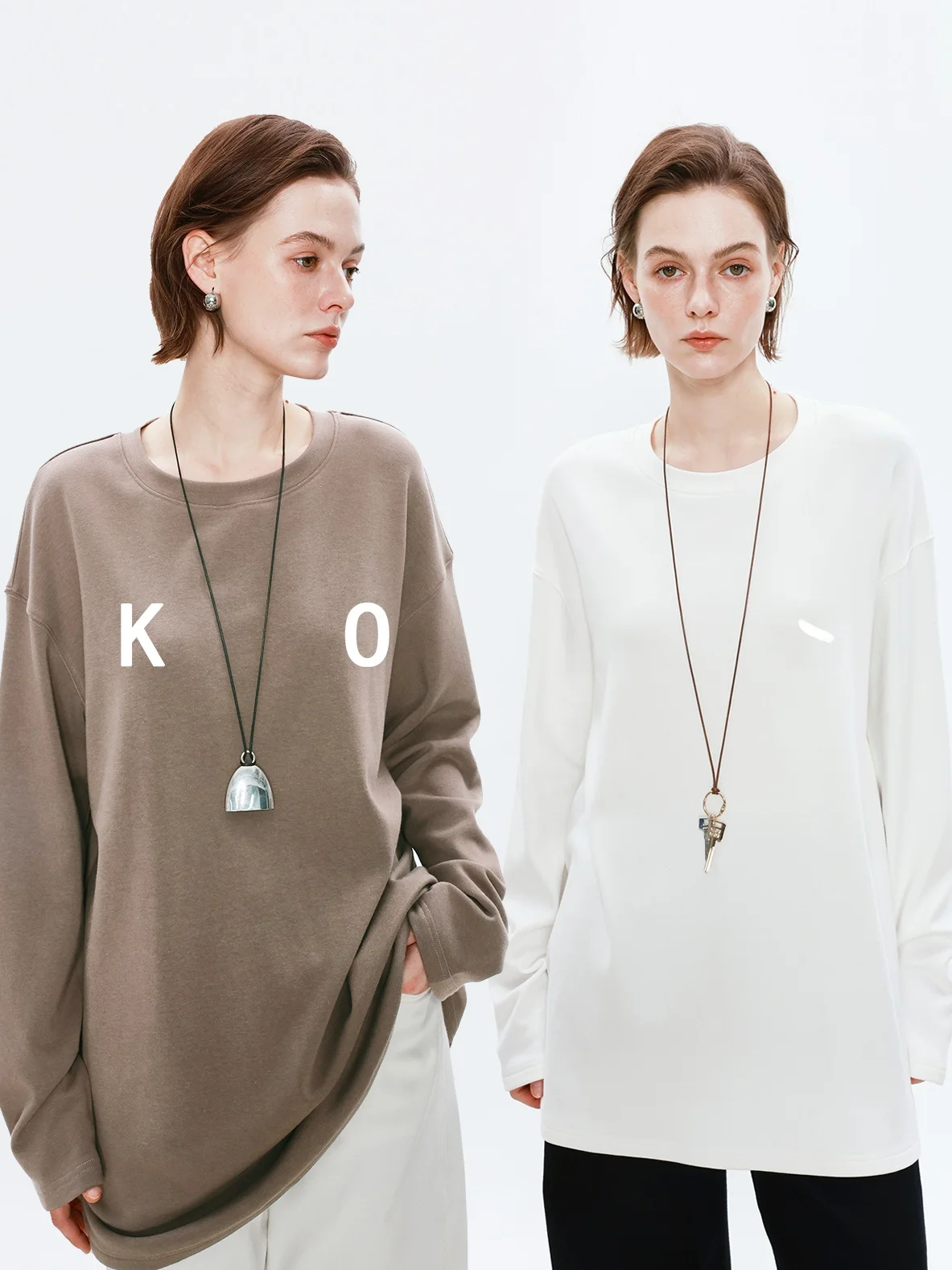 

Футболка Cloud KOHS Lazy Faion Long Sve, женская тонкая футболка Fce Slim Base, материал из хлопка и льна, свободный крой, круглый, Ne