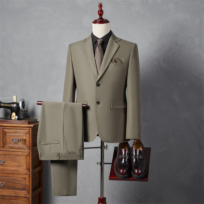 

3176 Korean style slim casual trendy small suit jacket handsome groom wedding new style