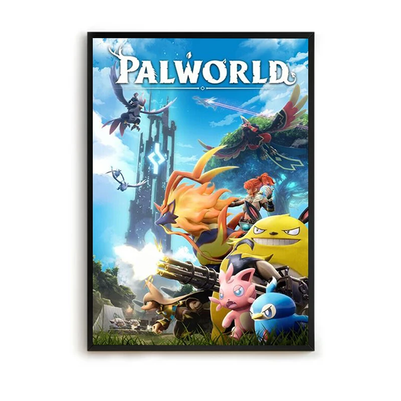 

Game P-Palworld Cool Poster Wall Posters Room Decor Tableau Decoration Mural Decorative Paintings Painting Home Decorations Art