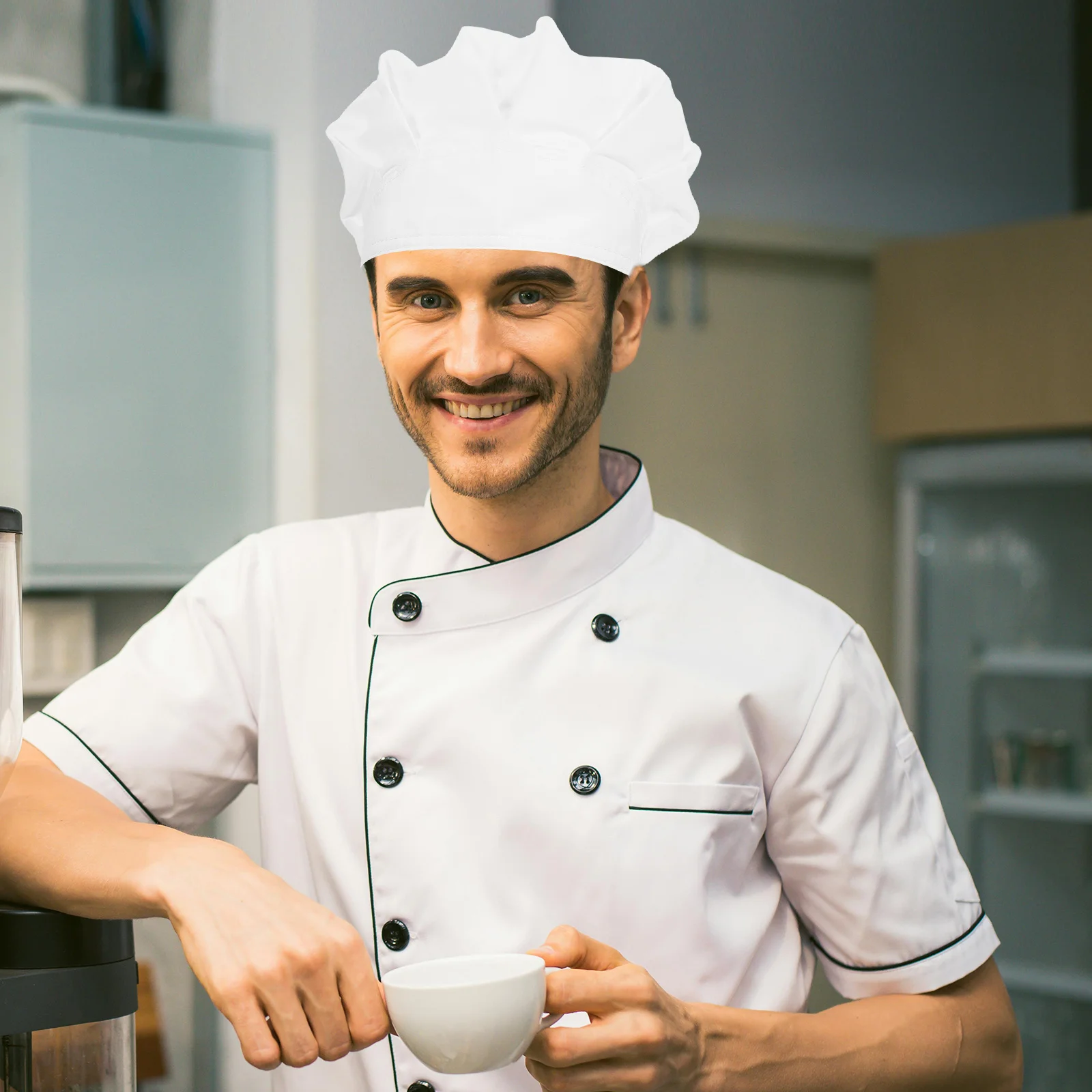 2 pezzi cappello da cuoco per adulti unisex cucina cucina berretto per alimenti leggero cappello da panettiere professionale per ristorazione infermieri riutilizzabile confortevole