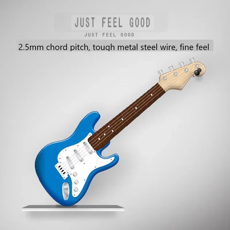子供用ロックエレキギターおもちゃ多機能楽器プル可能な弦エレキギターおもちゃ音楽