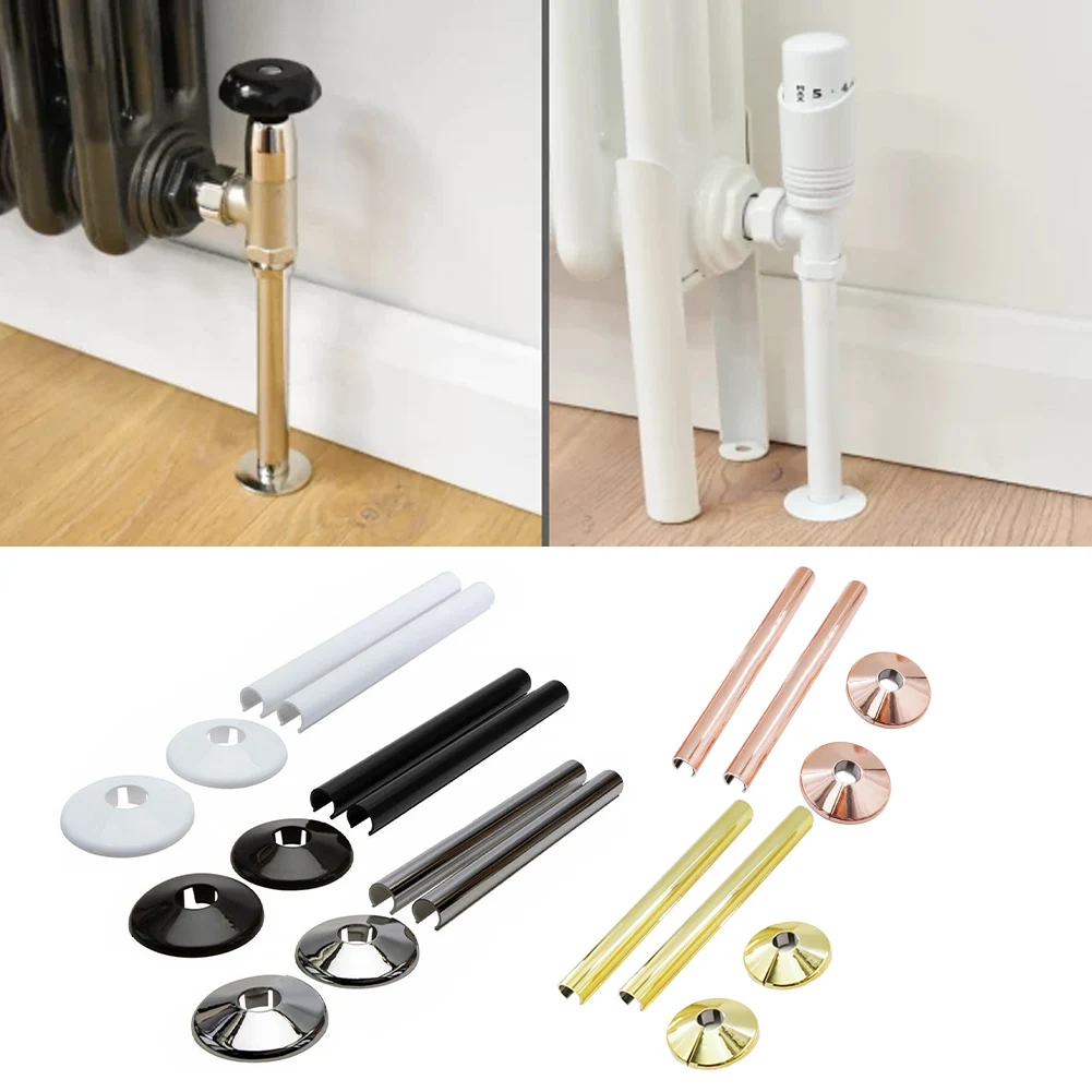 Pipe Decoration Galvanized Cover Decorative Cover For Bathroom Home 2 Set Accessories Decor Length 200mm Plastic