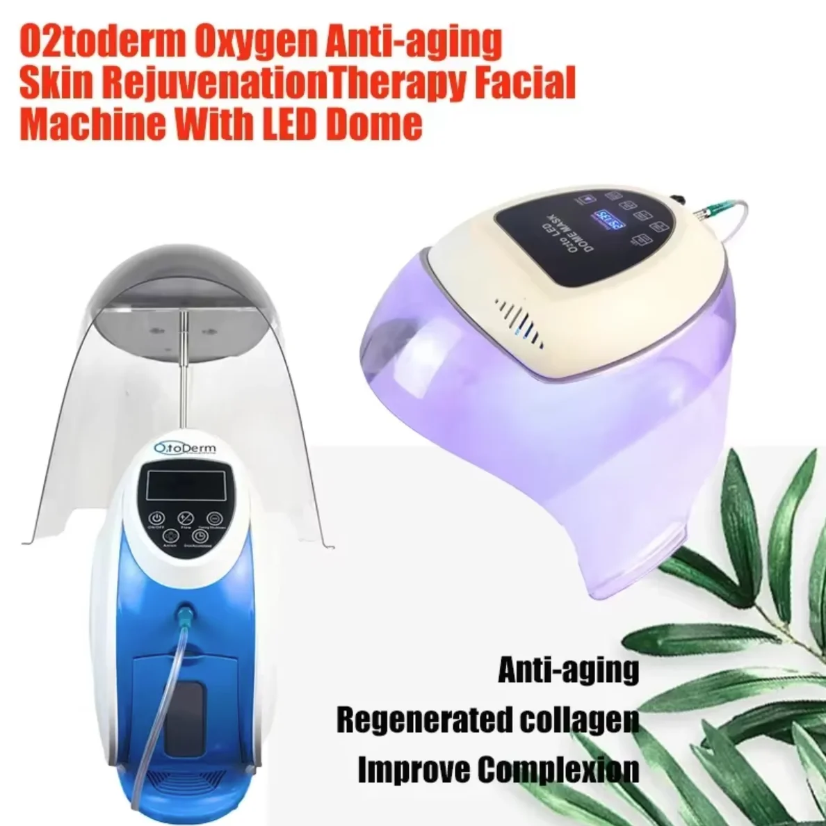 Slyric O2 to Derm Oxygen Dome Facial Therapy Machine for Skin Rejuvenation