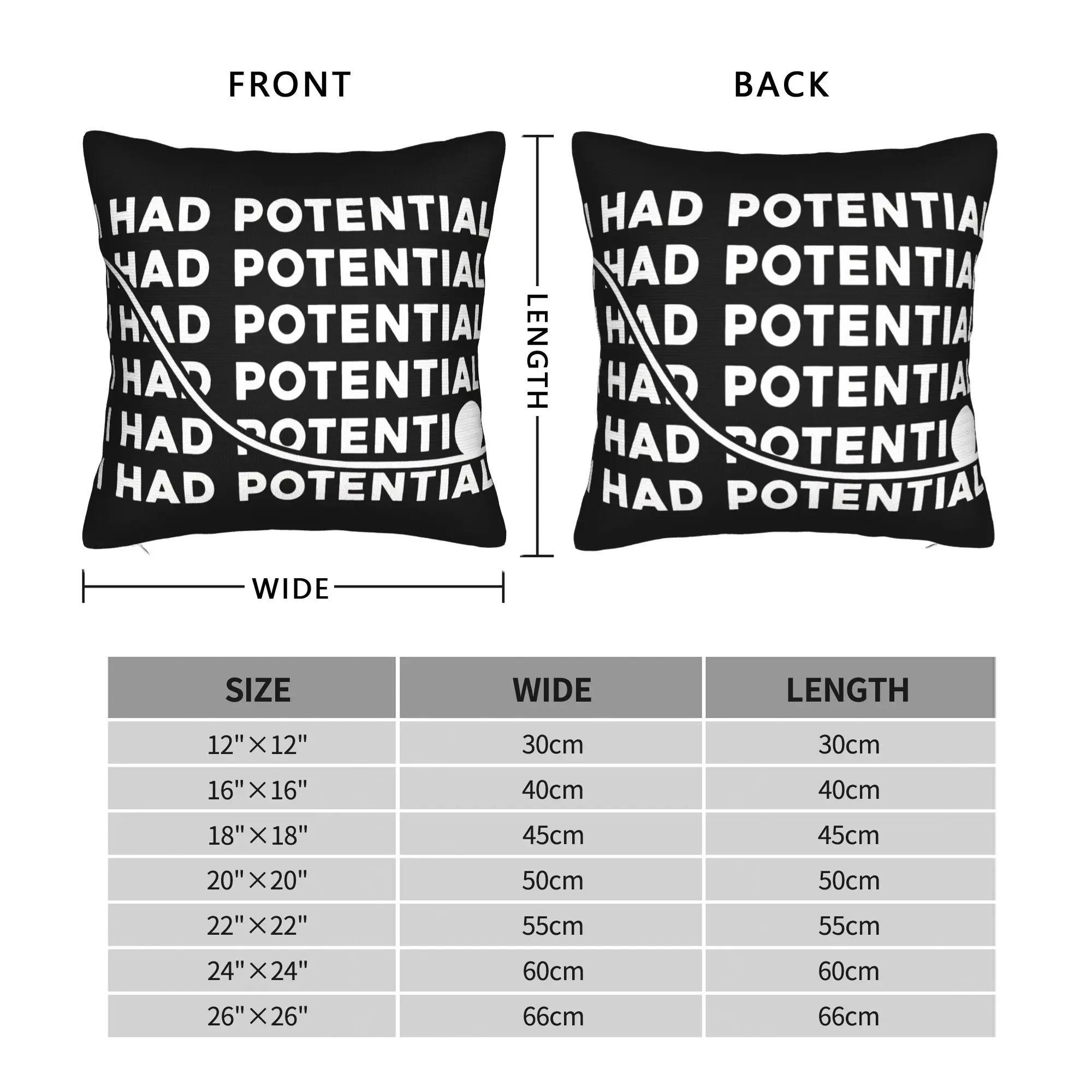 Project Hail Mary I Had Potential Sci Fi Sarcastic Nerd Pillowcases Pillow Case For Sofa Home Decoration Soft Pillow Cover