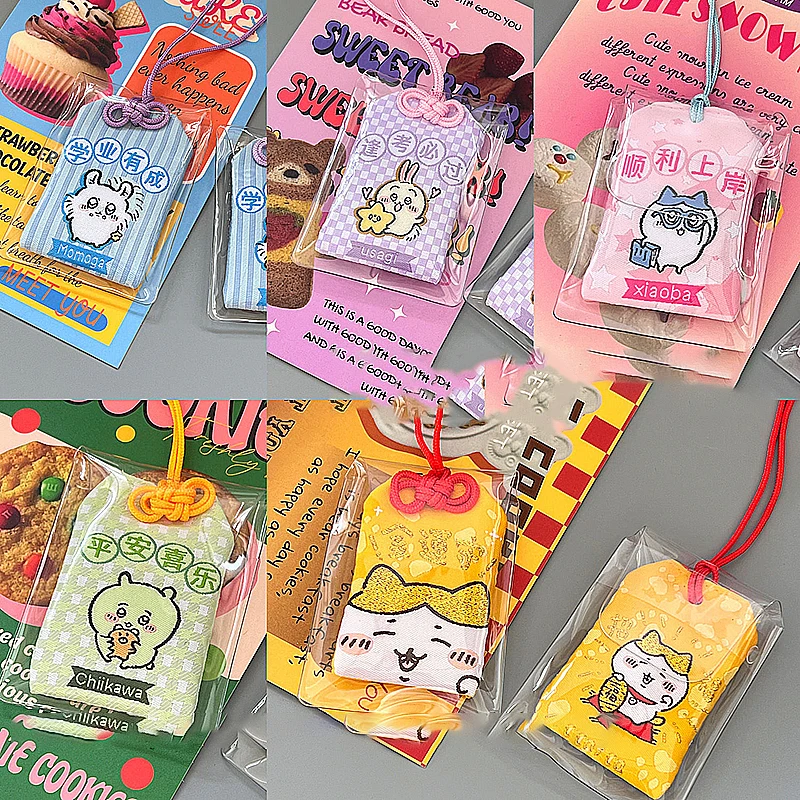 MINISO Chiikawa Keychain Doll Kawaii Hachiware Anime Cute Usagi Cartoon Bag Charm Protective Pendent Cute Funny Toys Girls Gifts