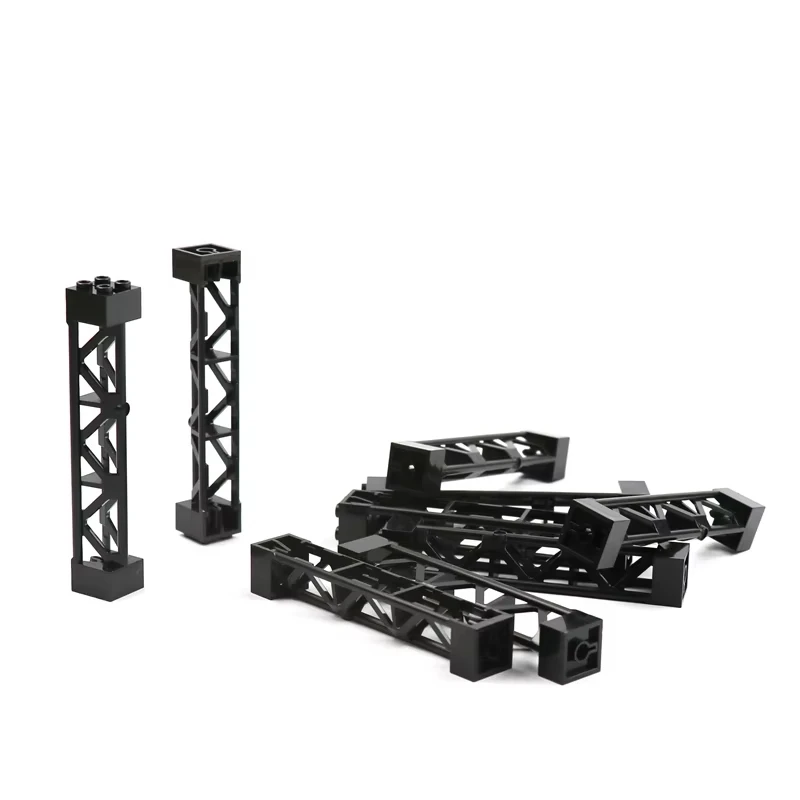 Double sided floor bracket, city accessories, columns, military building blocks, MOC parts, children's gift toys