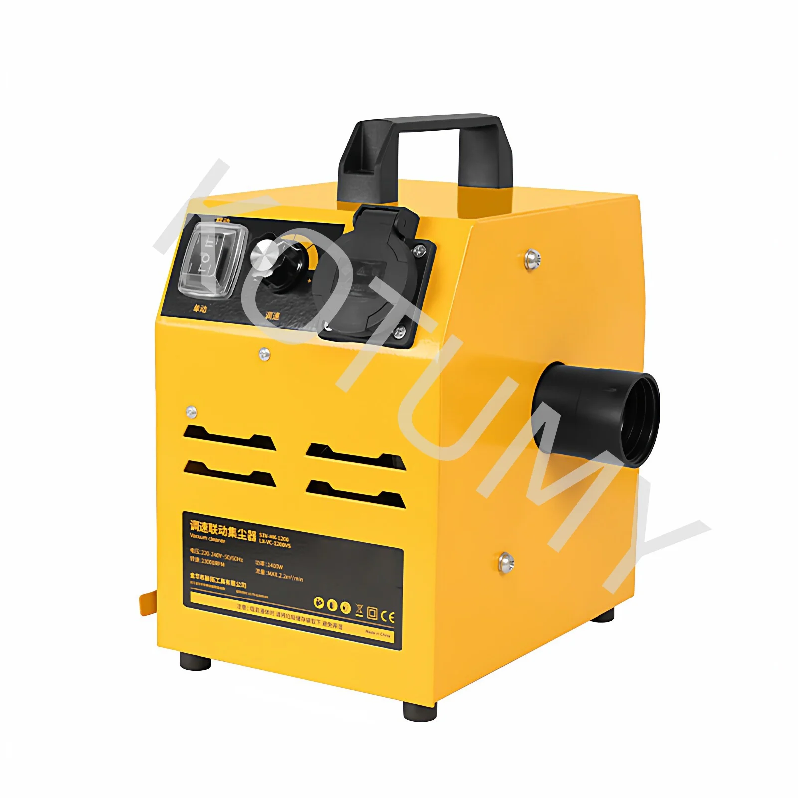 220V Household Woodworking Dust Collector Dust Catcher Vacuum With Variable Speed Adjustment 1200W